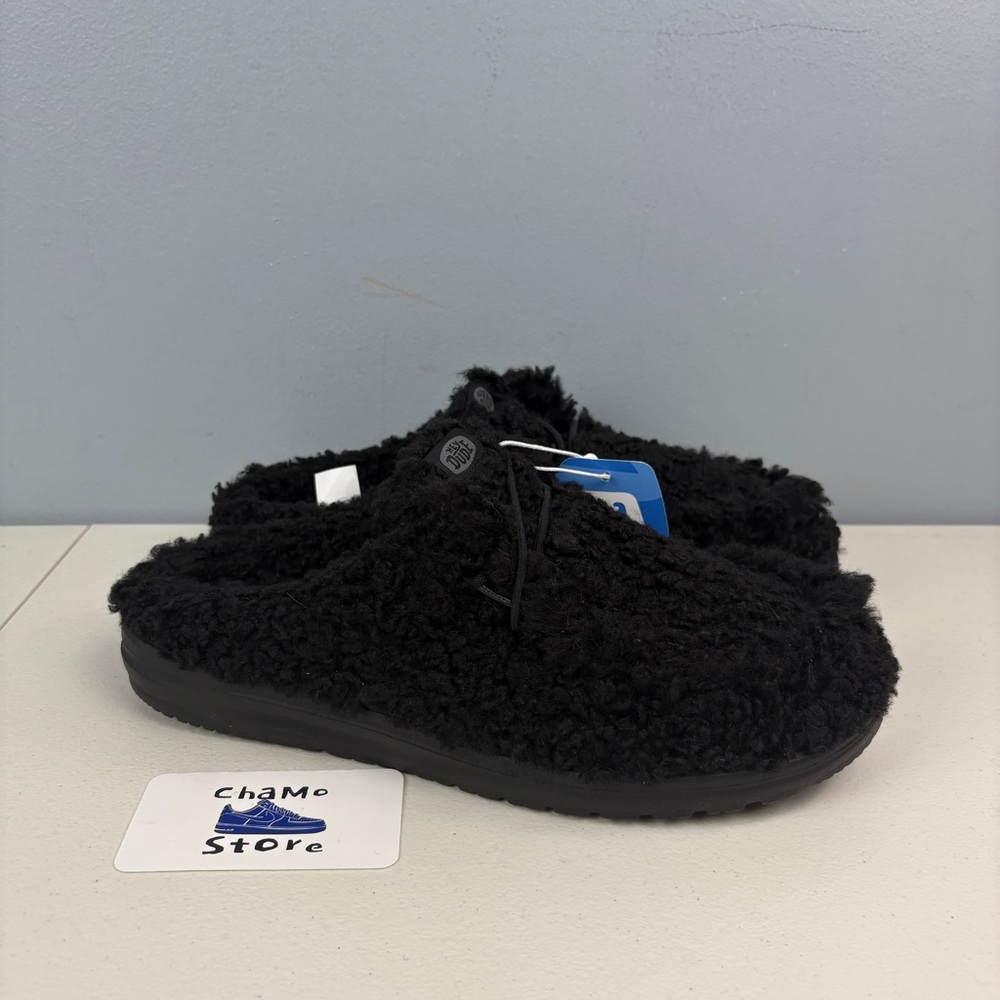 Hey Dude Wally Slipper Casual Black 44171-060 Men's Sz